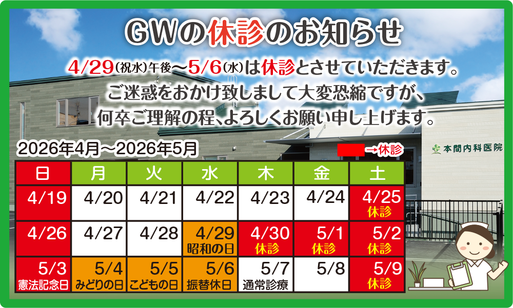 GWの休み